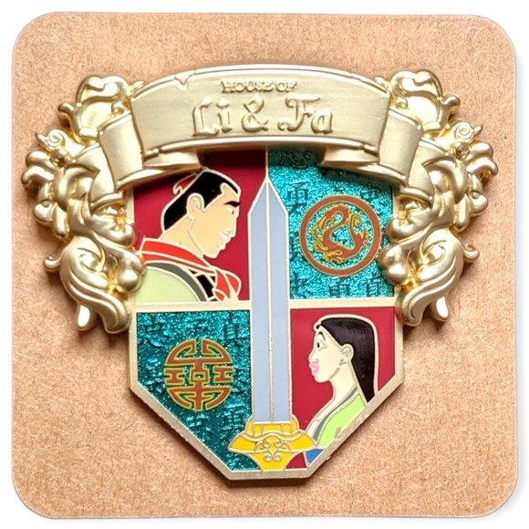 Disney | Jewelry | Mulan Disney Pin Li Shang And Fa Mulan House Sigil ...
